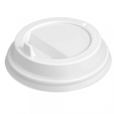 Крышка для стаканов d 80 мм белая с клапаном