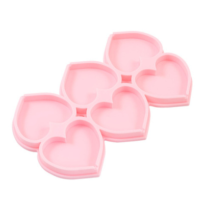 Форма силиконовая "Сердечки" , 6 ячеек