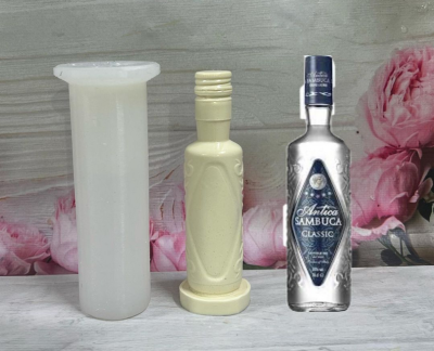 Молд силиконовый Бутылка Водка Absolut  зел.