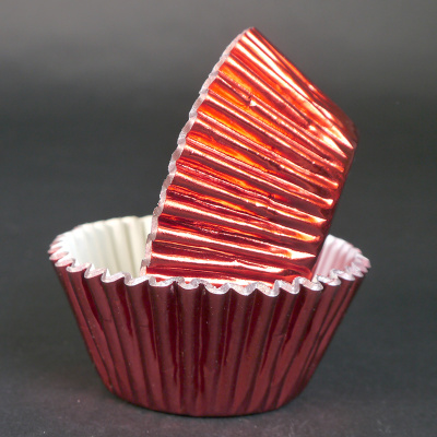 Капсула бумажная Красная металлик 50*35 мм