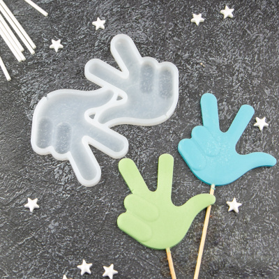 Силиконовая форма для леденцов "Знак приветствия"