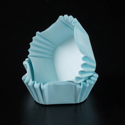 Капсула для конфет квадратная голубая 43*43 мм, h 24 мм