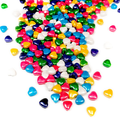 Посыпка кондитерская объемная 3D "Сердца цветные"