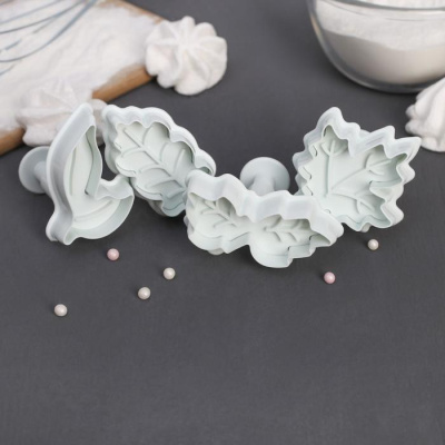 Набор плунжеров кондитерских "Листва", 4 шт, цвета МИКС