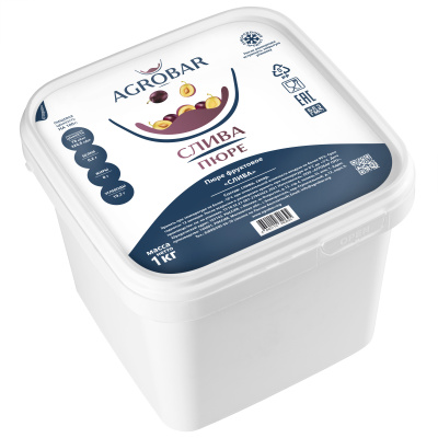 Пюре Слива Агробар замороженное, 1 кг 