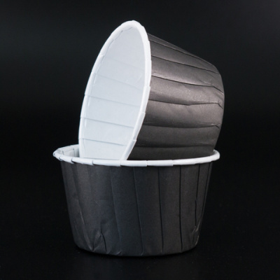 Капсулы для маффинов с бортиком Polca Dot Черные 50х40 мм, 25 шт