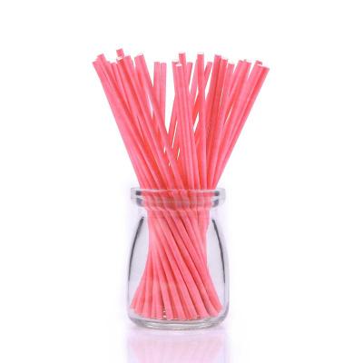 Палочки бумажные для Cake pops (Коралл, 15 см, 100 шт)