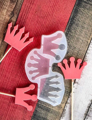 Силиконовая форма для леденцов «Короны 3 шт» SM