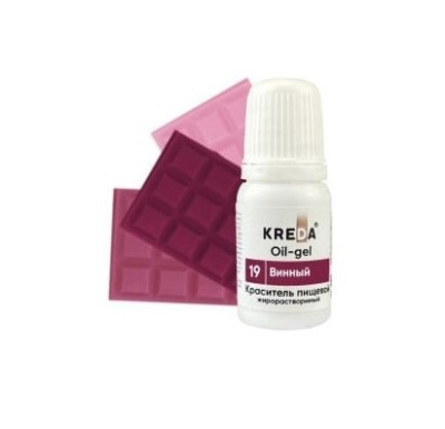 Краситель гелевый Oil-gel Винный, жирорастворимый KREDA Bio, 10 мл