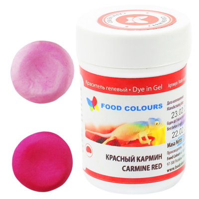 Краситель пищевой гелевый Food Colours «Красный кармин», 35 г
