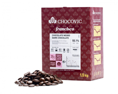 Шоколад темный Chocovic Francisco 55,1%, 1,5 кг