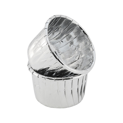 Форма бумажная "Маффин" 50*40 мм (серебряная серебряная), Pasticciere,