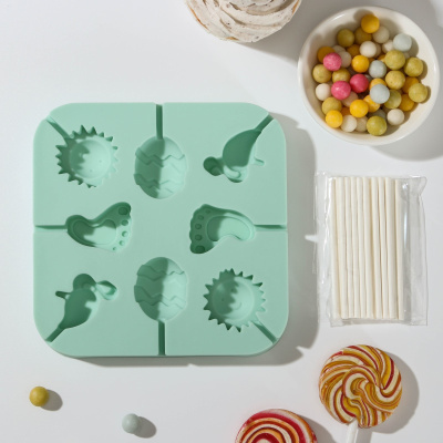 Силиконовая форма для леденцов «Солнечный день», 8 ячеек, 14×14×1,5 см, с палочками, цвет МИКС