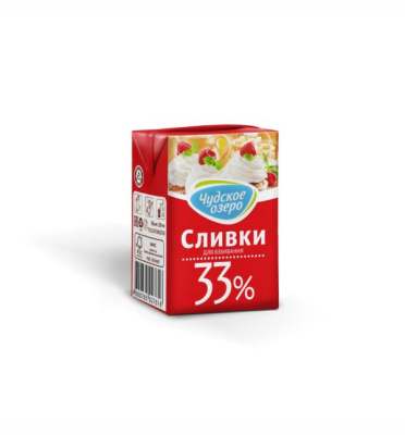 Сливки молочные 33% "Чудское озеро" 0,2 л