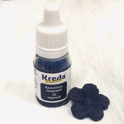 Краситель гелевый Oil-gel Черный, жирорастворимый KREDA Bio, 10 мл