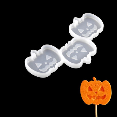 Силиконовая форма для леденцов «Тыквы 3 в 1» 