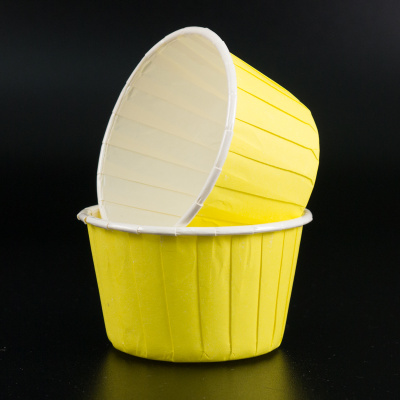 Капсулы для маффинов с бортиком Polca Dot Желтые 50х40 мм 