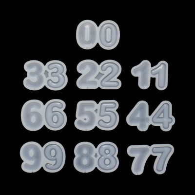 Набор из 10 силиконовых форм для леденцов «Погремушки цифры»