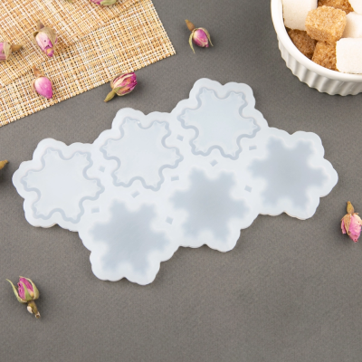 Силиконовая форма для леденцов "Снежинки погремушки" 3 фигуры