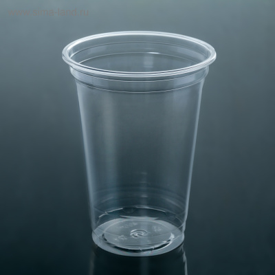 Стакан одноразовый ПЭТ, 400 мл, d=9,5 см h 12,8 см , цвет прозрачный