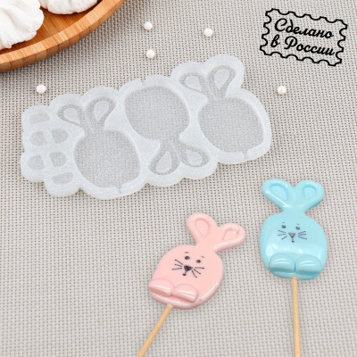 Силиконовый молд «Кролик- зайчик», 6×3,5 см