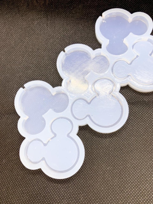 Силиконовая форма для леденцов "Микки Маус-ПОГРЕМУШКА" d-4,5СМ