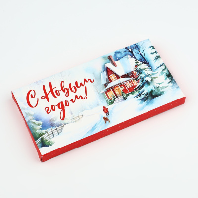 Коробка для шоколада 17,3 х 8,8 х 1,5 см «Сказка в городе»/Новый год