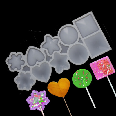 Силиконовая форма для леденцов «Погремушки микс 5 фигур»