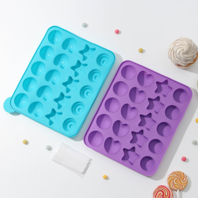 Форма для леденцов «Сладости-радости», 23×19×3 см, 20 ячеек, с палочками