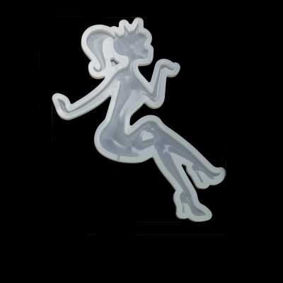 Силиконовая форма для леденцов «Топпер девушка сидя»