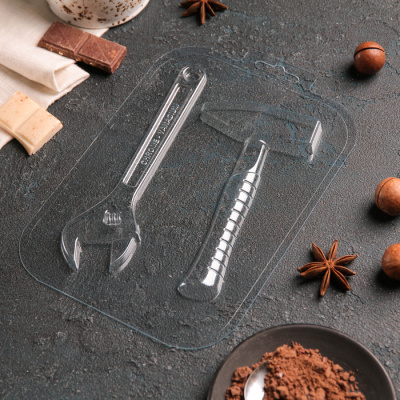 Форма для шоколада «Ключ и молоток» инструменты