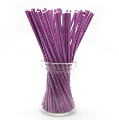 Палочки бумажные для Cake pops (фиолетовые, 15 см, 100 шт)