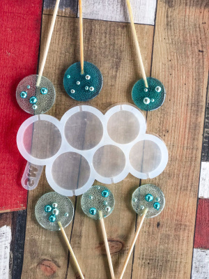 Силиконовая форма для леденцов «Круги 3 и 3,5см»