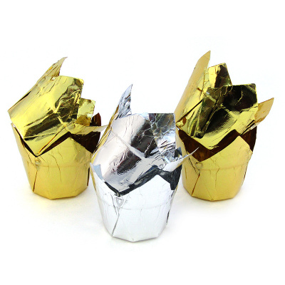 Форма бумажная "Тюльпан" 50*80 мм, золото