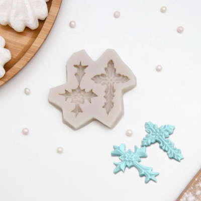 Молд силиконовый «Крестики», 7×7 см, Пасха