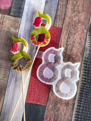 Форма для леденцов "Восьмерка с тюльпаном"