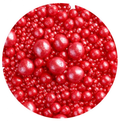 Воздушный рисовый жемчуг в шоколадной глазури Красный микс (164)