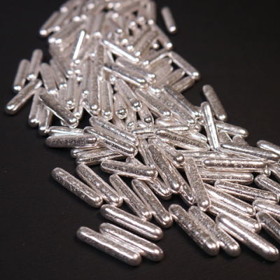 Посыпка кондитерская 3D "Палочки серебряные металик"