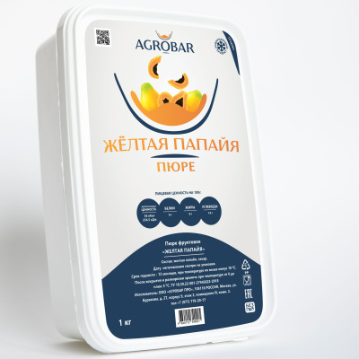 Пюре Папайя желтая Агробар замороженное