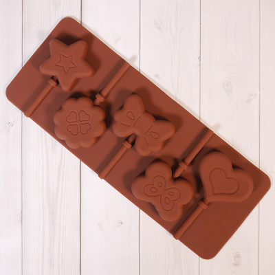 Силиконовая форма для леденцов "Ассорти" 26х10, 5 ячеек