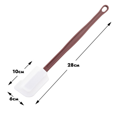 Лопатка силиконовая, прозрачная, размер М, 28 см