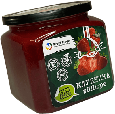 Пюре Proff Puree Клубника без сахара (500 грамм)