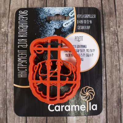 Вырубка для пряника с оттиском "Дед Мороз" мини пластик, 8,5 см НГ