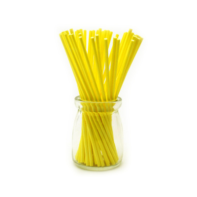 Палочки для кейк-попсов желтые 15 см, 100 шт