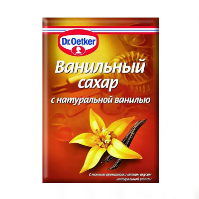 Сахар ванильный с натуральной ванилью Dr. Oetker, 15 гр