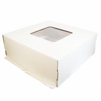 Коробка для торта 42*42*15 см, с окном, самолет