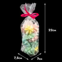 Пакет прозрачный с квадратным дном, 70*75 мм, высота 22 см