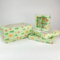 Коробка для торта Волна с куполом 150х150х140 мм Новогодние пряники РУ.
