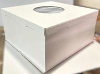 Коробка картонная с окном белая 500х500х250 мм Ру.