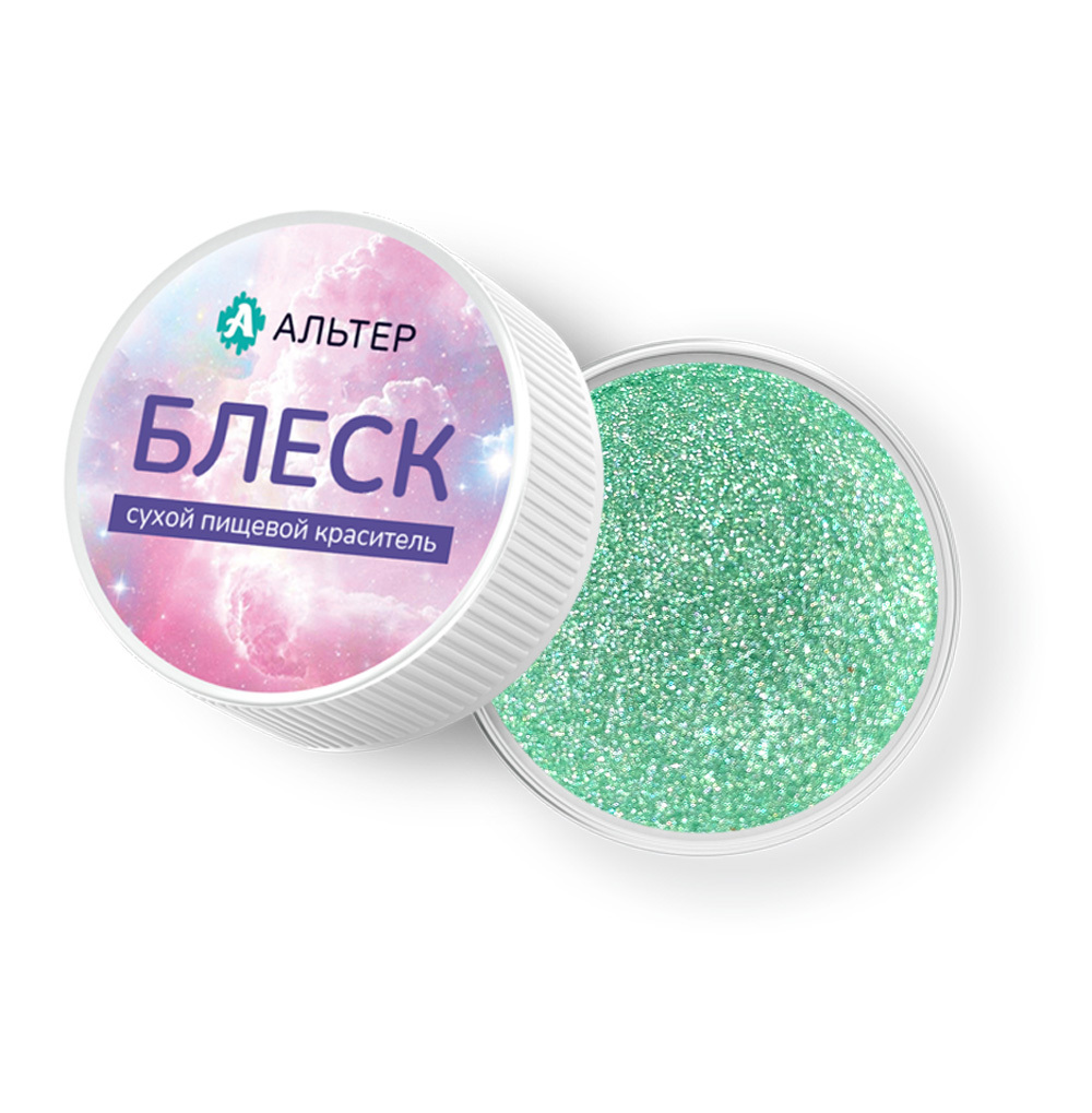 Краситель пищевой сухой Альтер БЛЕСК, 5 гр (зеленое яблоко)